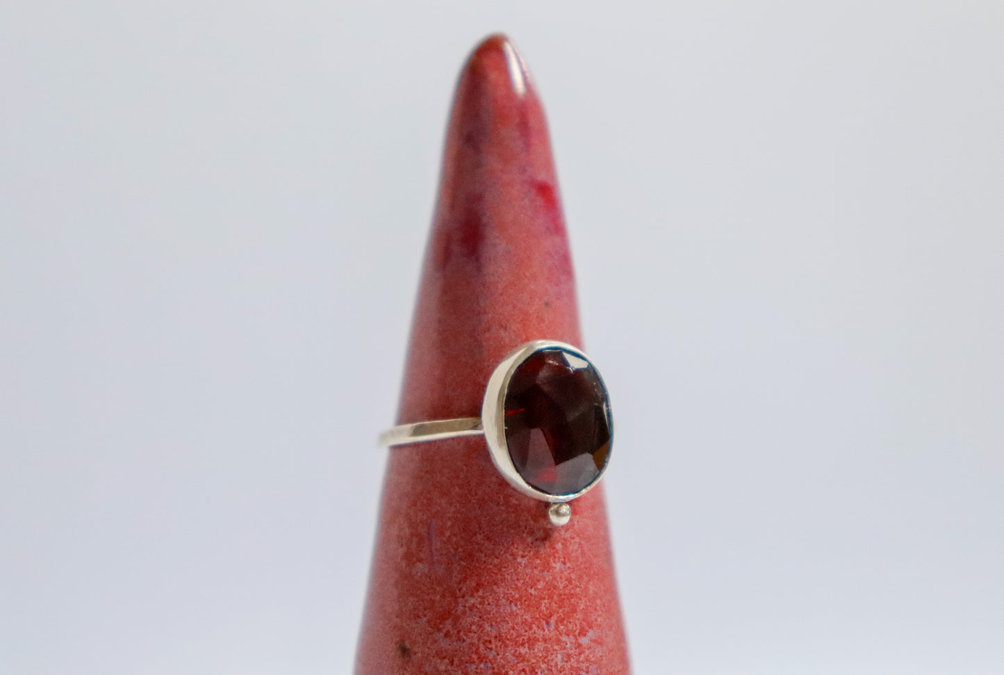 Garnet Stacking Ring: ooak