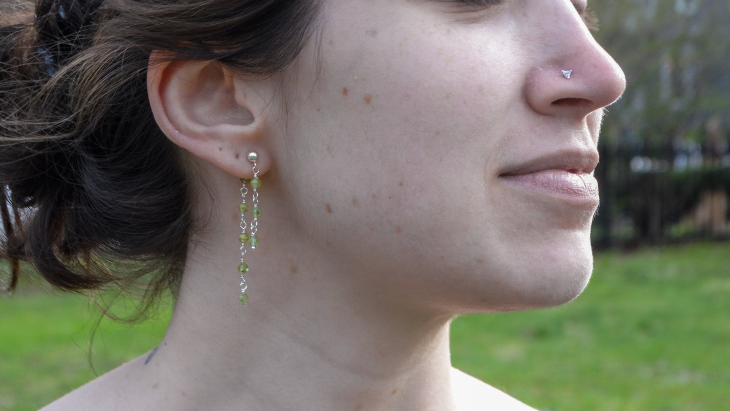 Emmaline Earrings: Peridot