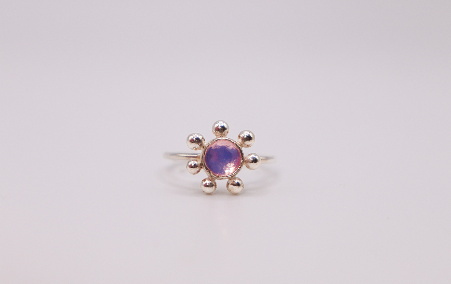 Lavender Quartz Bubble Ring