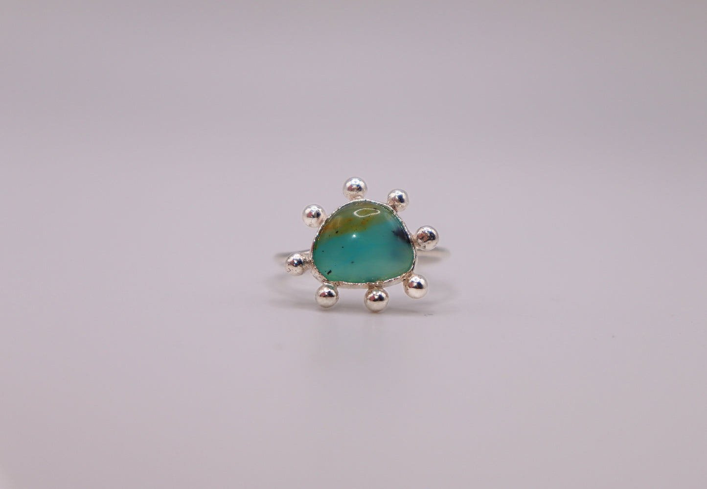 Peruvian Blue Opal Bubble Ring