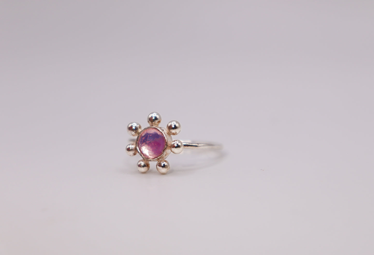 Lavender Quartz Bubble Ring