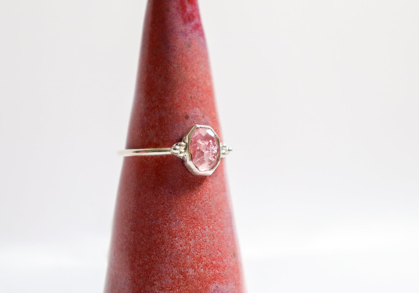 Pink Tourmaline Stacking Ring II: ooak
