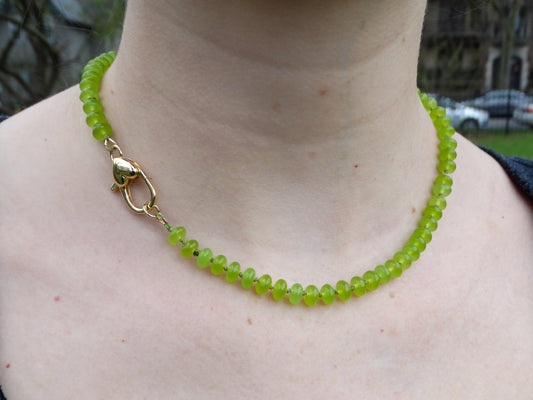 Mika Necklace: Jade