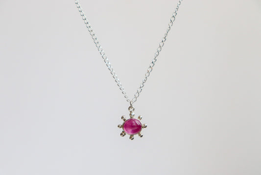 Pink Sapphire Bubble Necklace