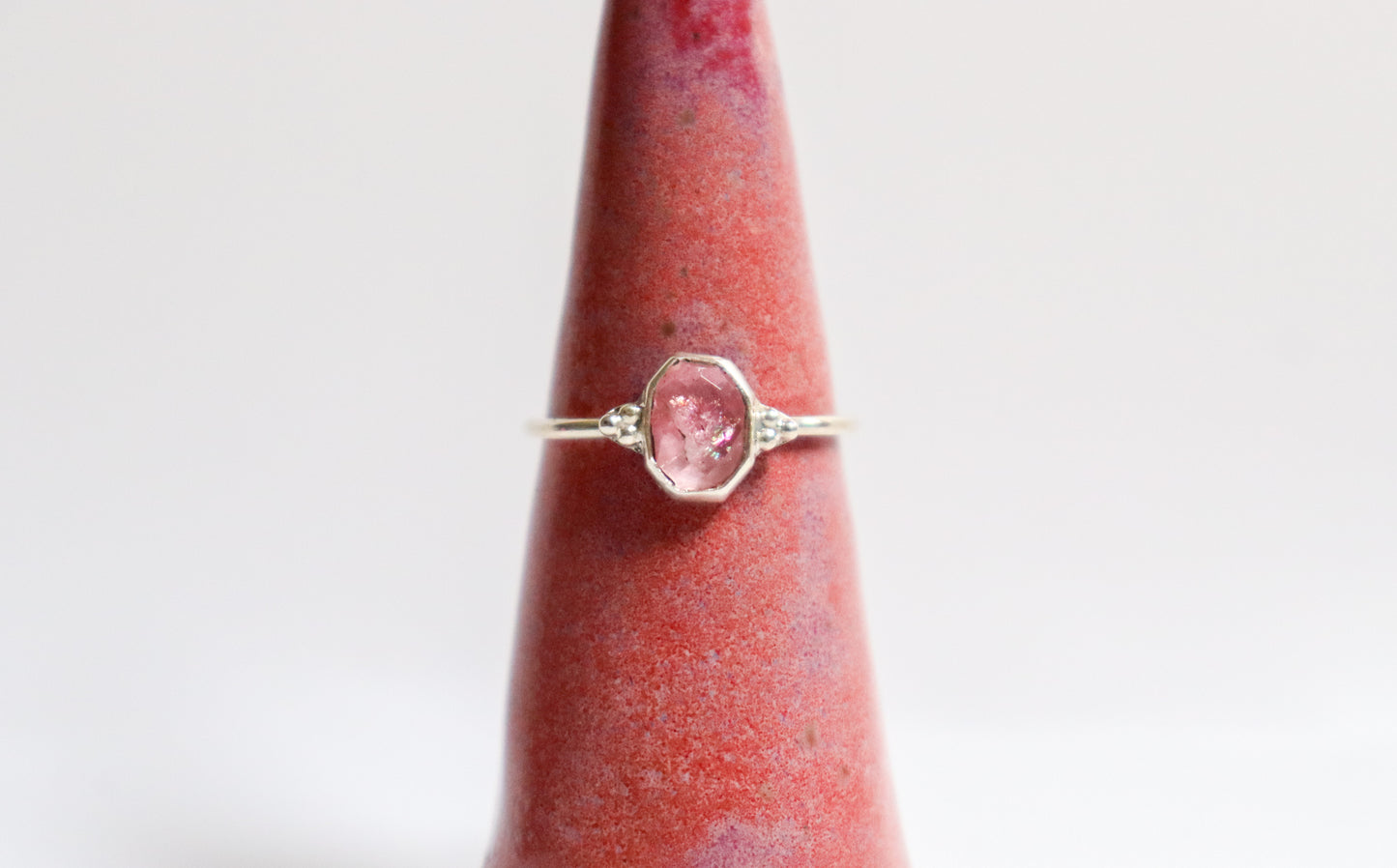 Pink Tourmaline Stacking Ring II: ooak