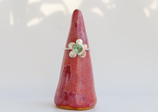 Mint Kyanite Flower Ring