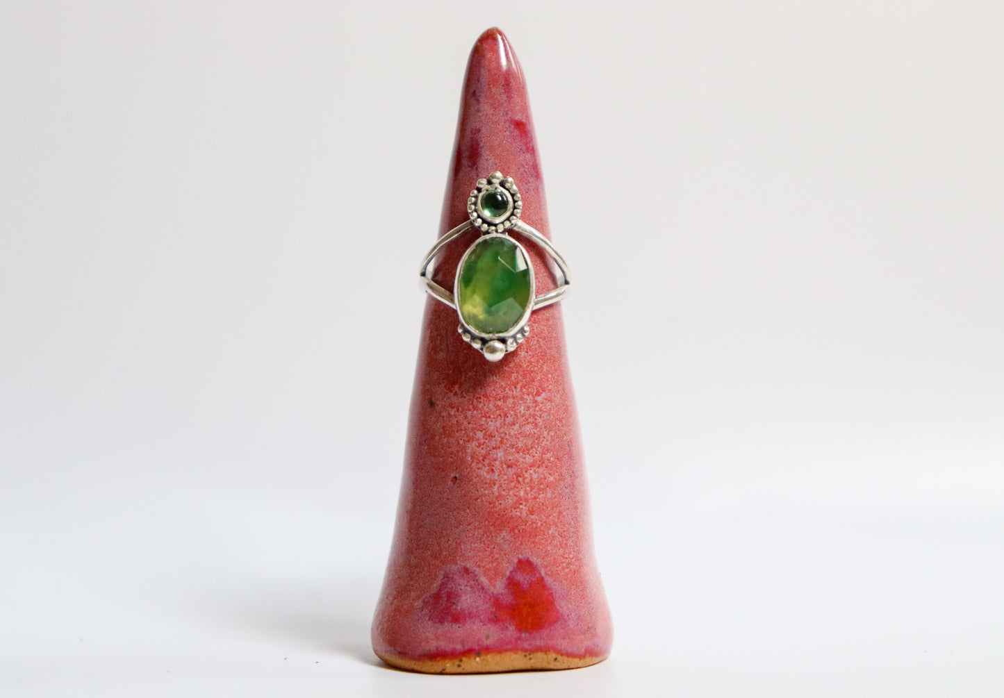 Tourmaline + Green Garnet Ring: ooak