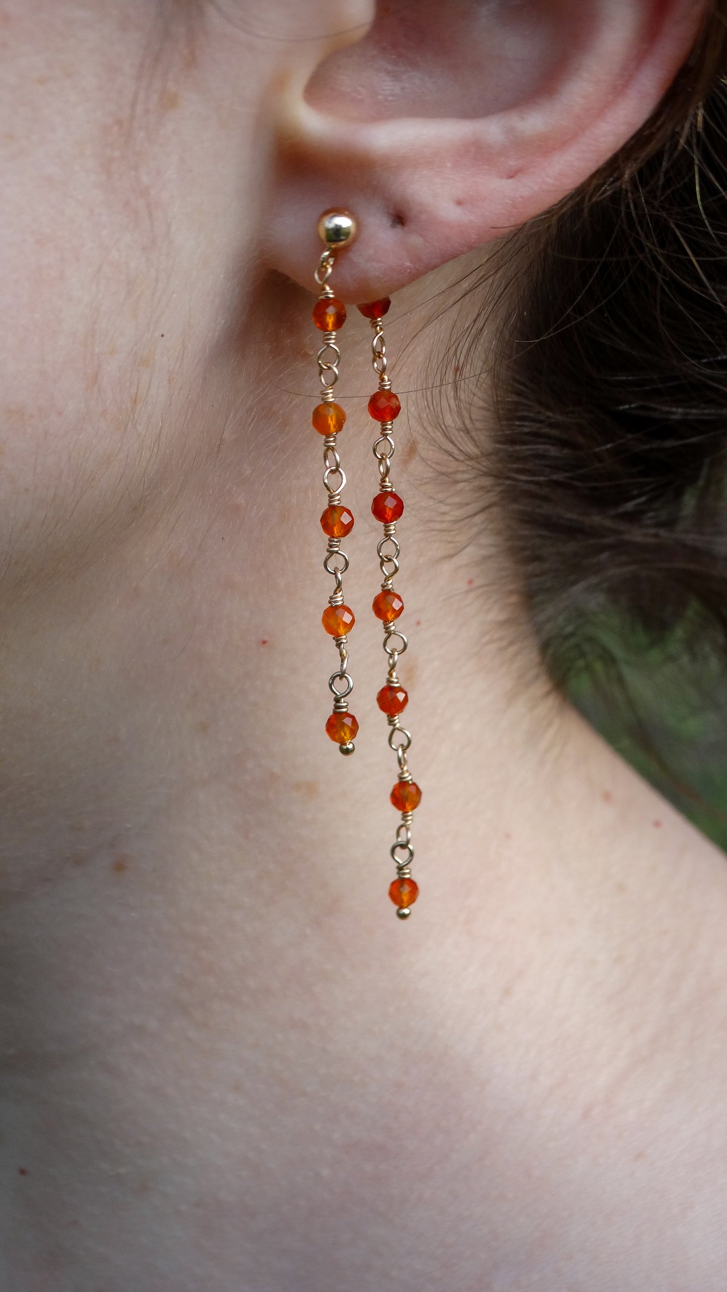 Emmaline Earrings: Carnelian