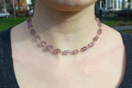 Keira Necklace: Amethyst