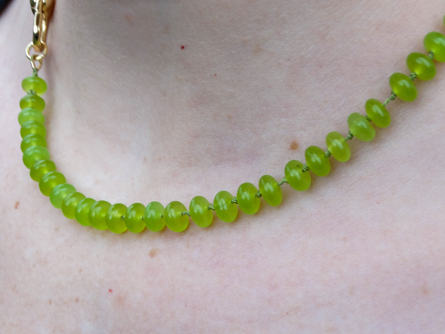 Mika Necklace: Jade