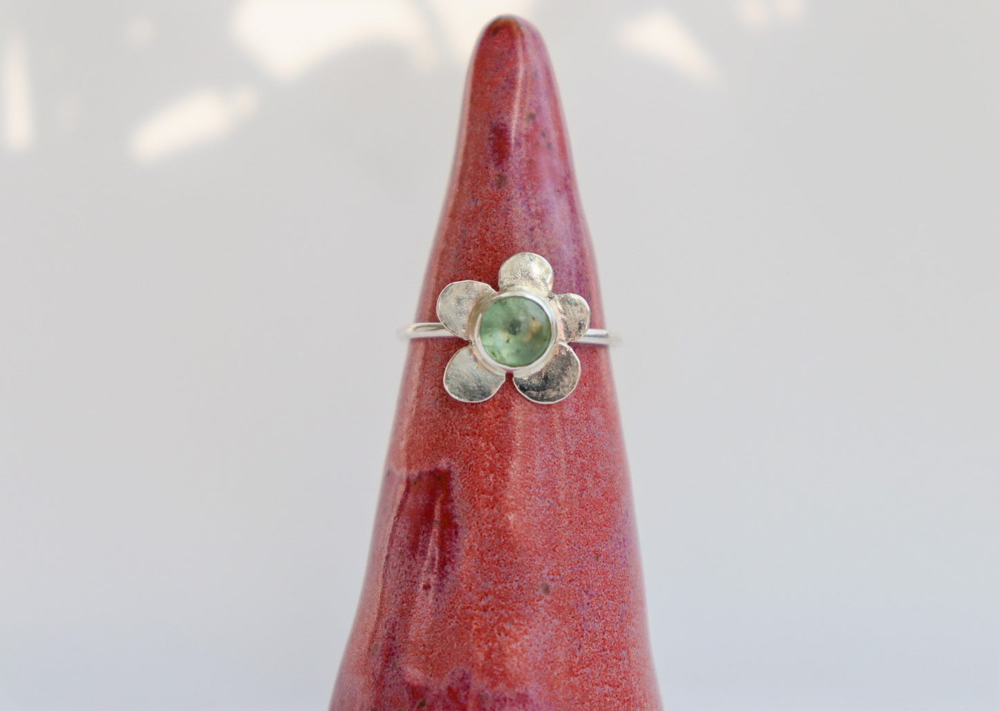 Mint Kyanite Flower Ring