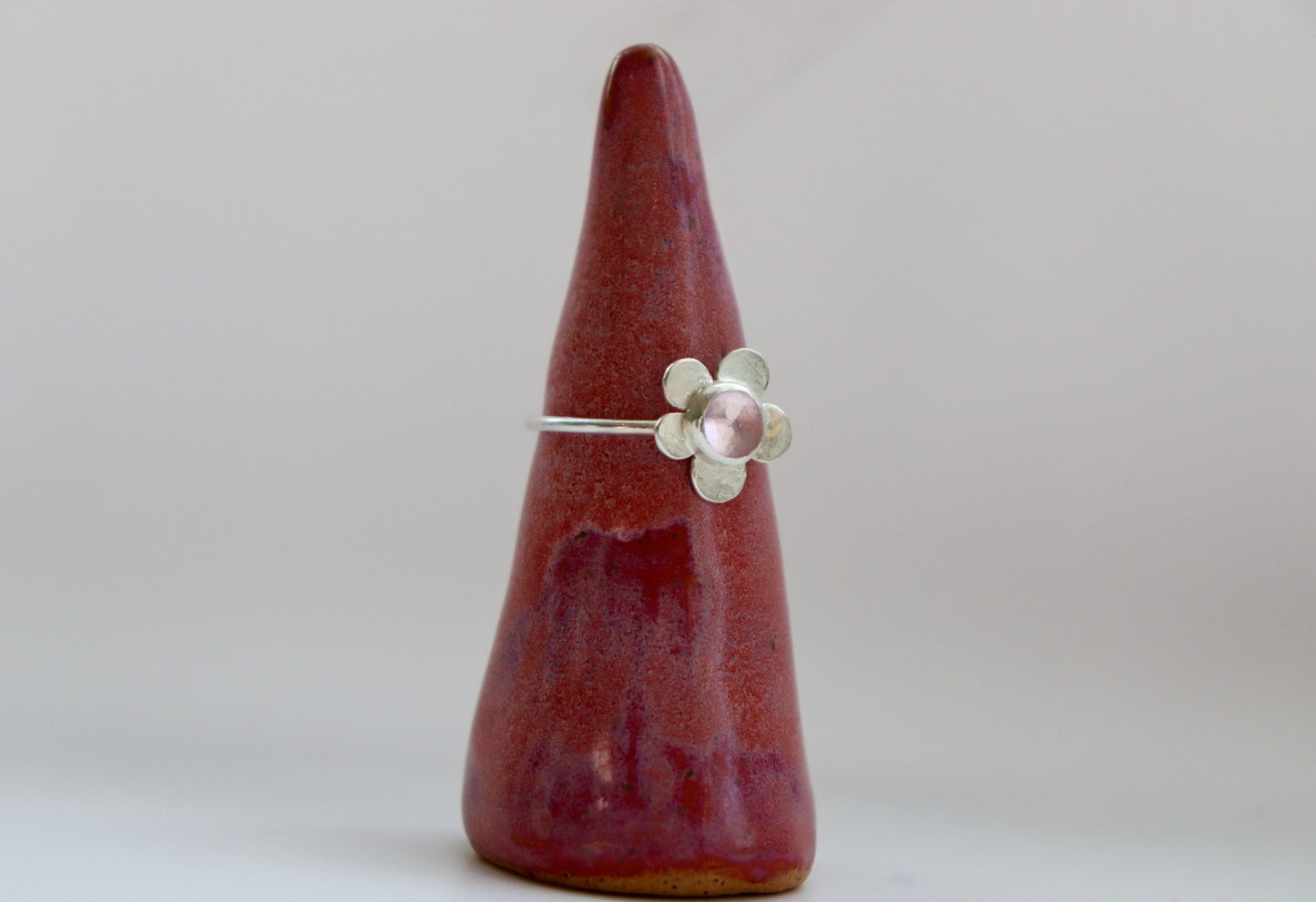 Lavender Quartz Flower Ring