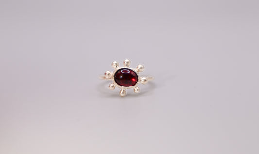 Garnet Bubble Ring II