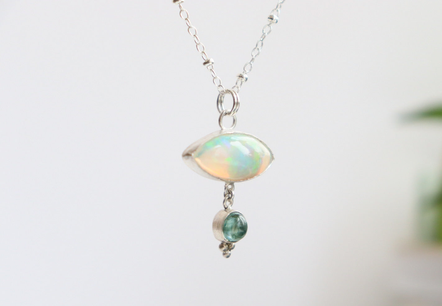 Opal + Tourmaline Necklace