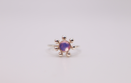 Lavender Quartz Bubble Ring