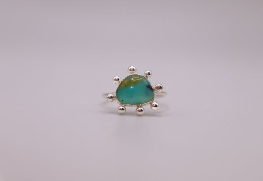 Peruvian Blue Opal Bubble Ring