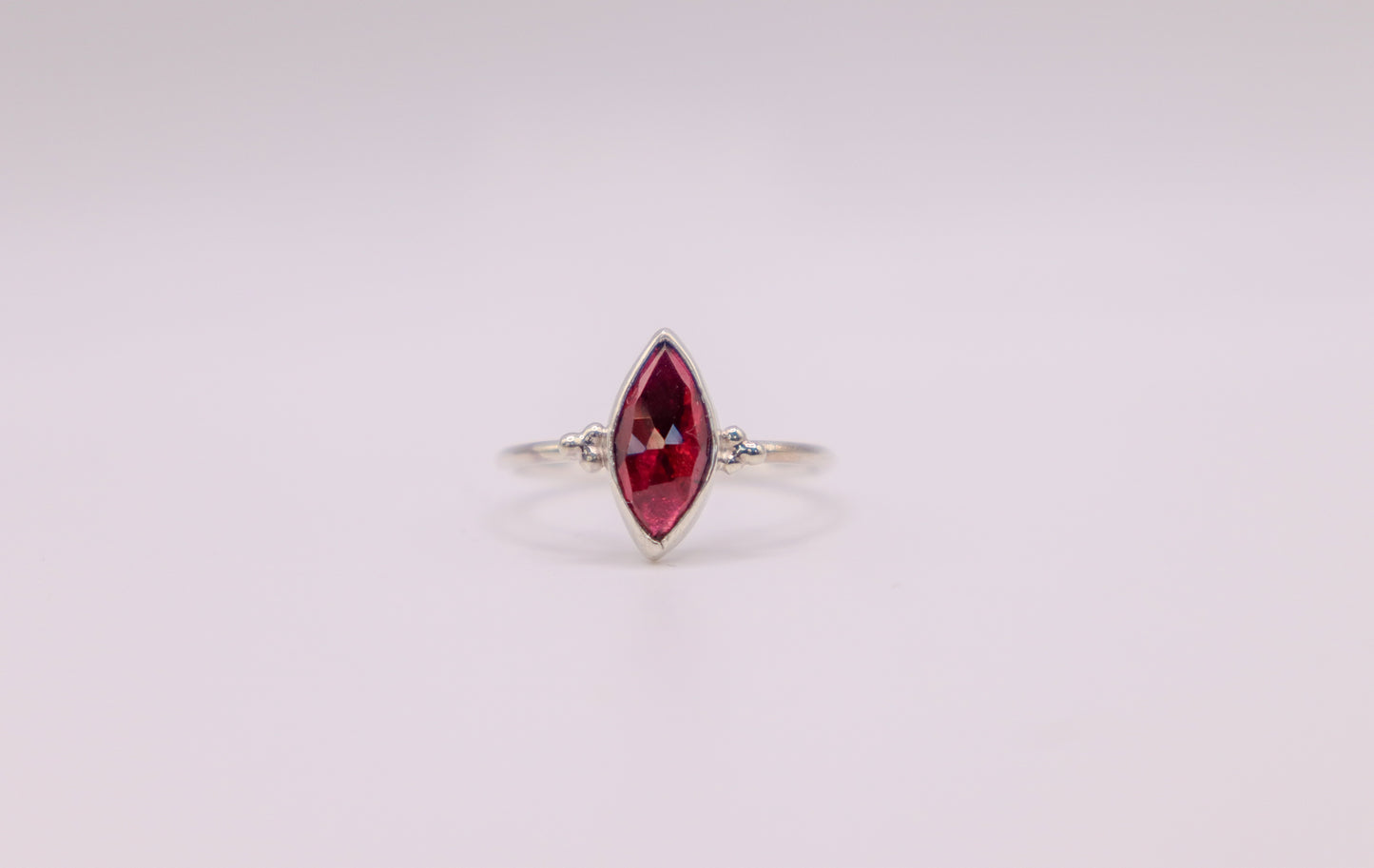 Marquise Garnet Stacking Ring