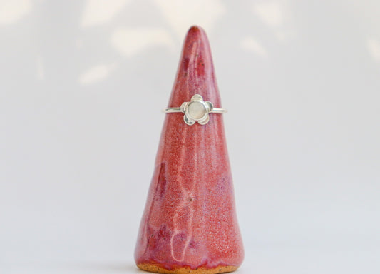 Moonstone Flower Ring