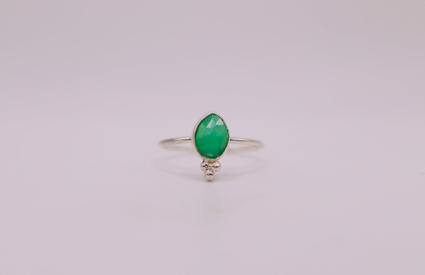 Chrysoprase Ring- ooak
