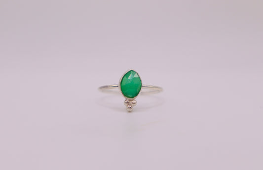 Chrysoprase Ring- ooak