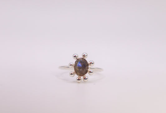 Labradorite Bubble Ring