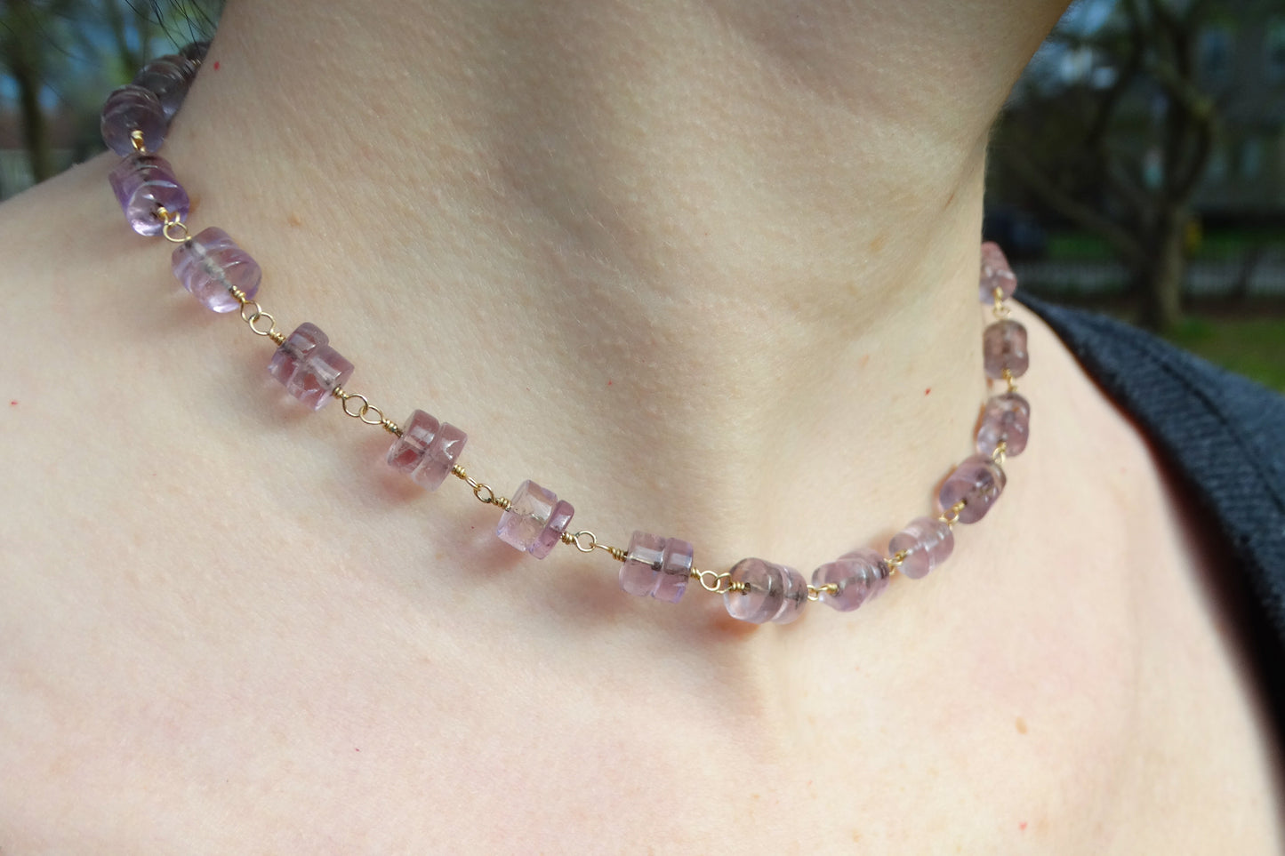 Keira Necklace: Amethyst