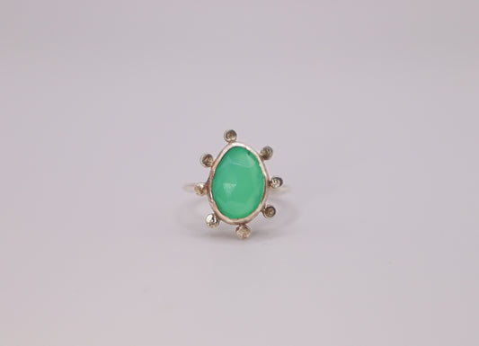 Chrysoprase Bubble Ring