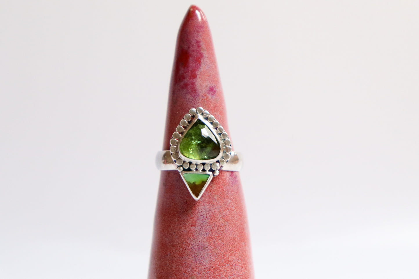 Pear Peridot + Green Turquoise ooak