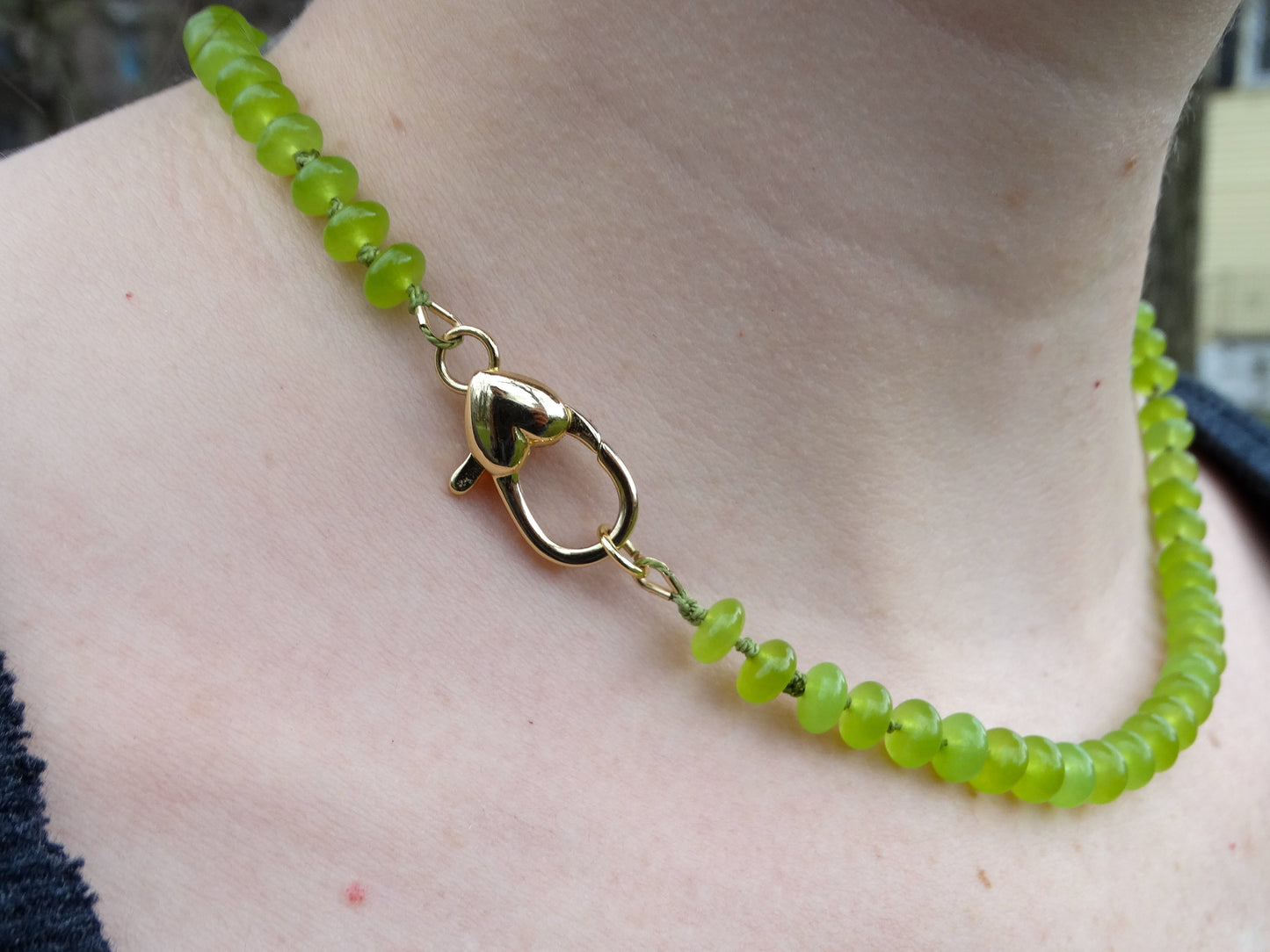 Mika Necklace: Jade