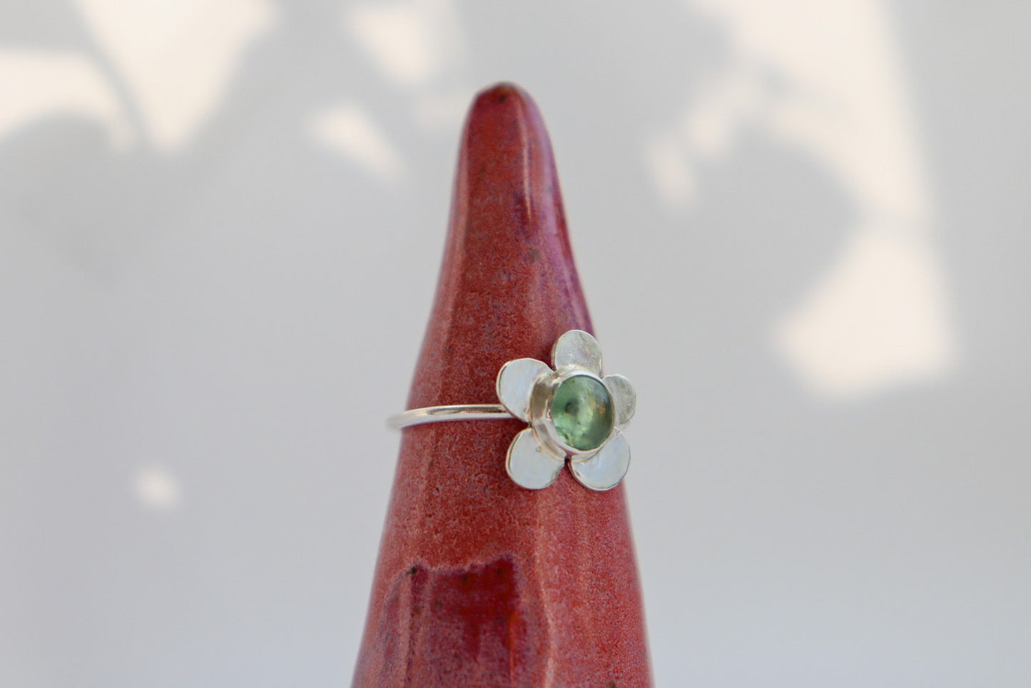 Mint Kyanite Flower Ring