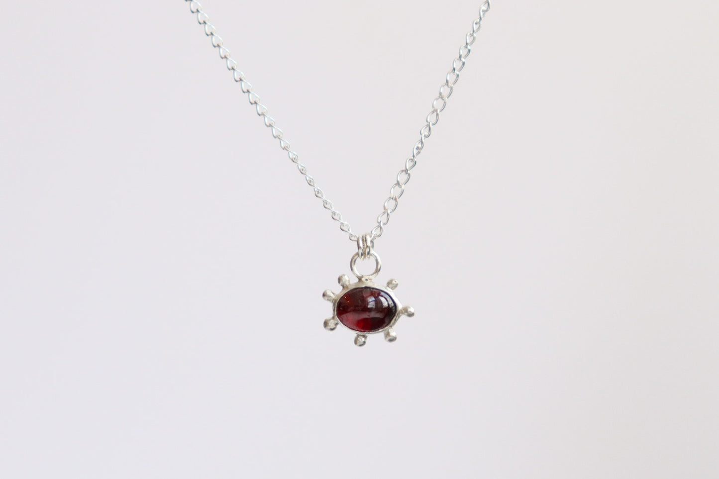 Garnet Bubble Necklace