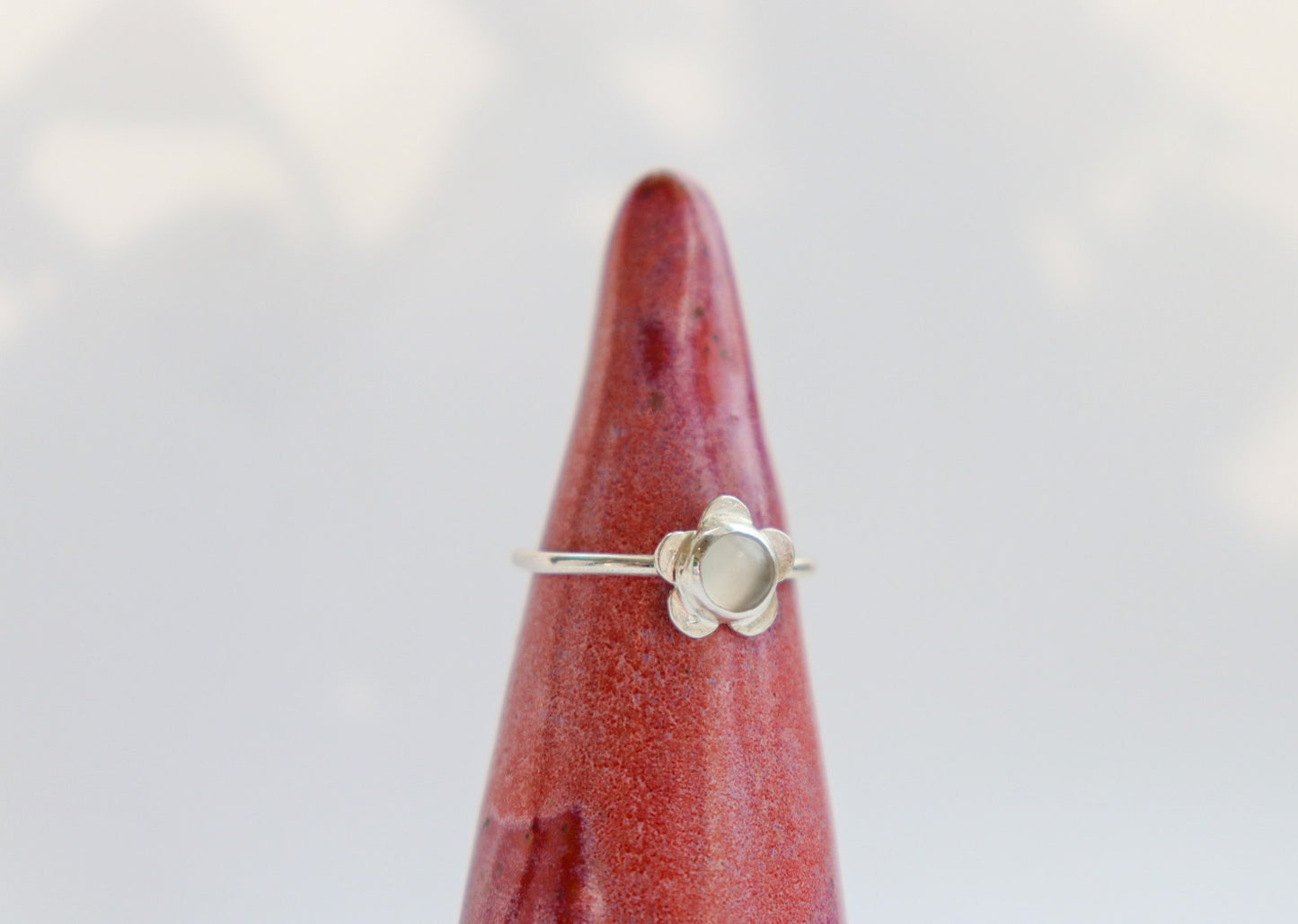 Moonstone Flower Ring